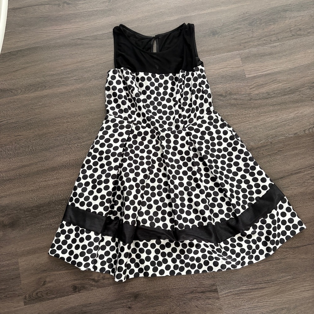Polka dot cocktail dress